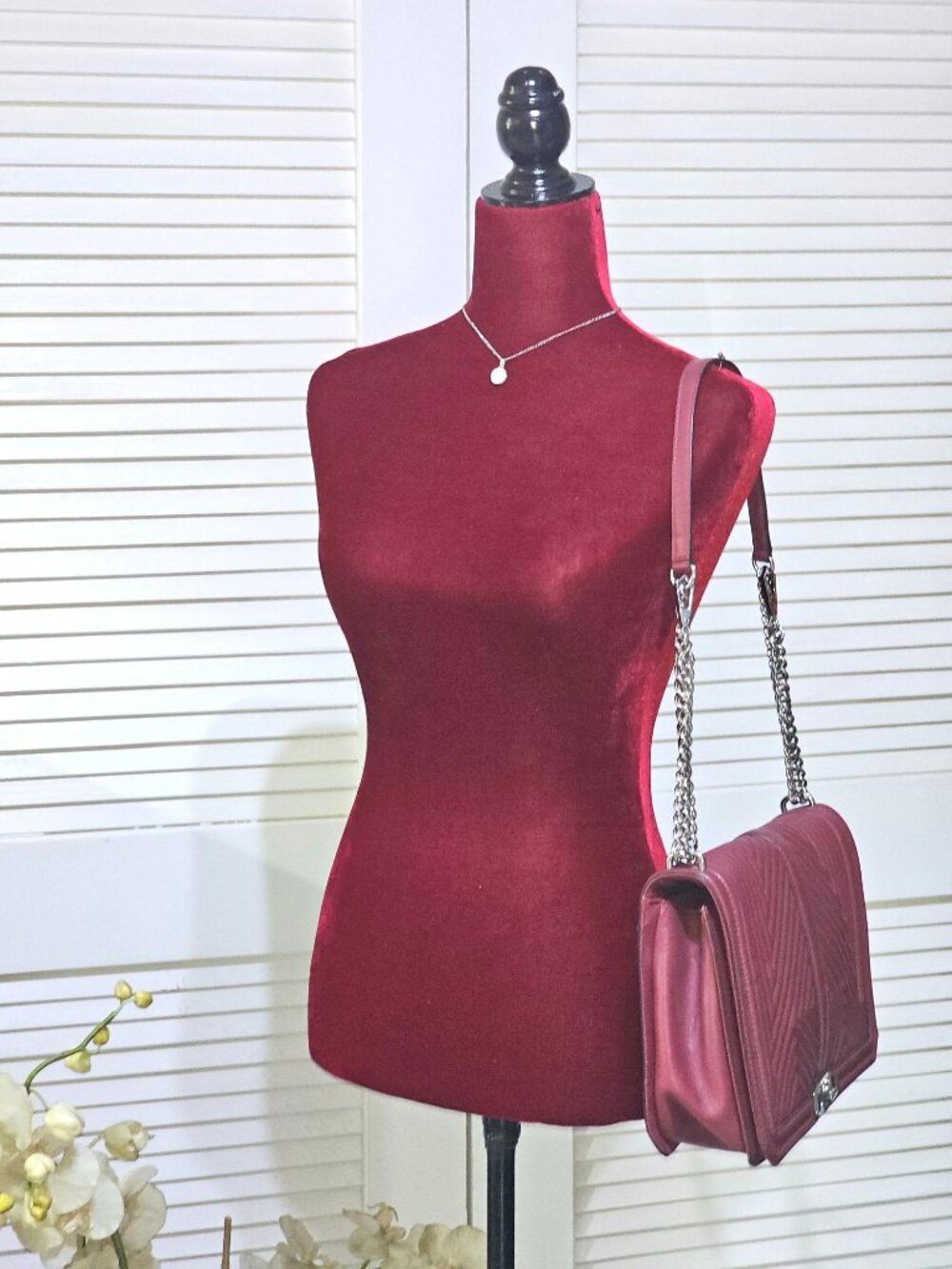 Rebecca Minkoff Women's Red Chevron leather Quilted Love Crossbody Bag Sz M 2558 - Picture 9 of 16